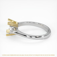 14K Yellow & White Three Stone Ring Setting Image
