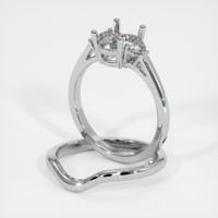 Platinum 950 Three Stone Ring Setting Image