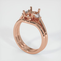 14K Rose Gold Three Stone Ring Setting Video
