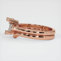 14K Rose Gold Three Stone Ring Setting Image
