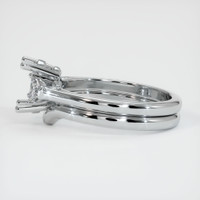 14K White Gold Three Stone Ring Setting Image