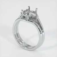 18K White Gold Three Stone Ring Setting Video