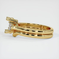 10K Yellow Gold Three Stone Ring Setting Image