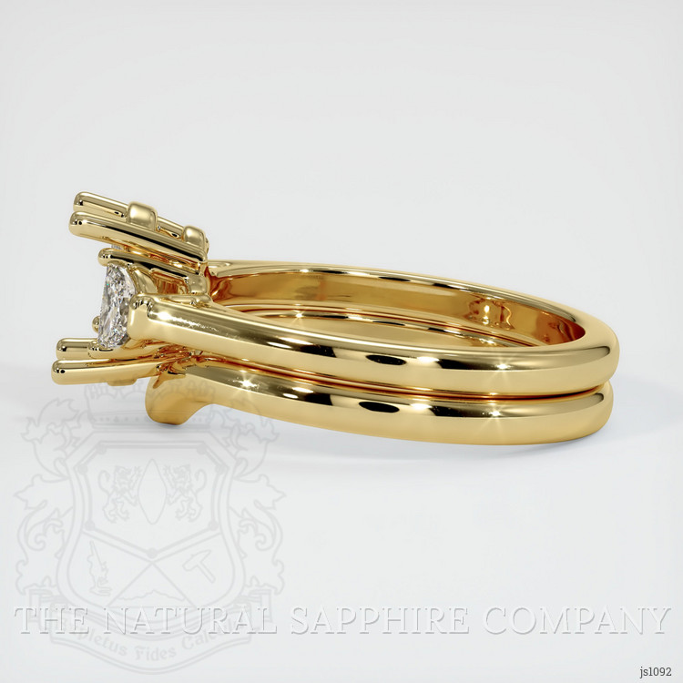 10K Yellow Gold Three Stone Ring Setting