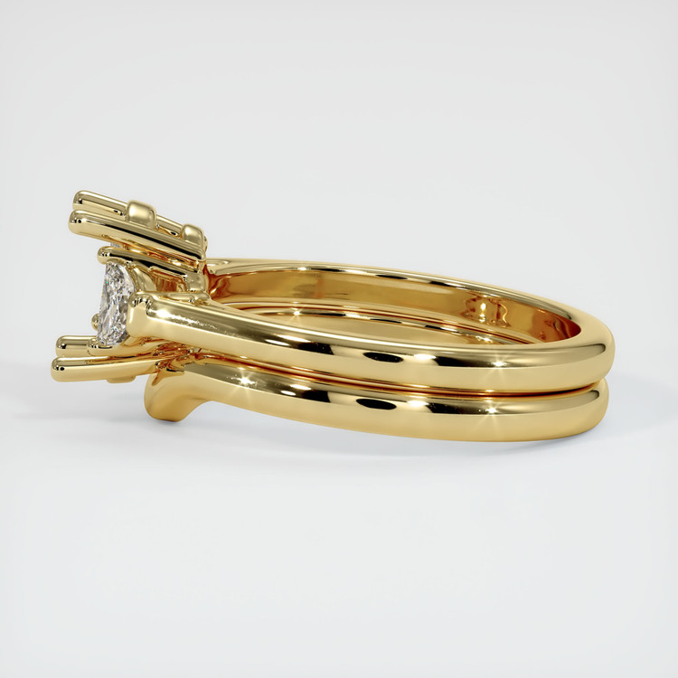 10K Yellow Gold Three Stone Ring Setting