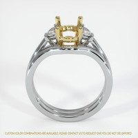 18K Yellow & White Three Stone Ring Setting Image