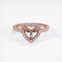 14K Rose Gold Pave Ring Setting Image