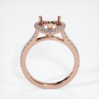 14K Rose Gold Pave Ring Setting Image