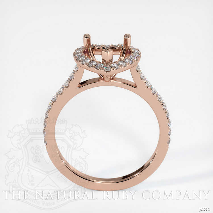 14K Rose Gold Pave Ring Setting