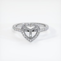 10K White Gold Pave Ring Setting Image