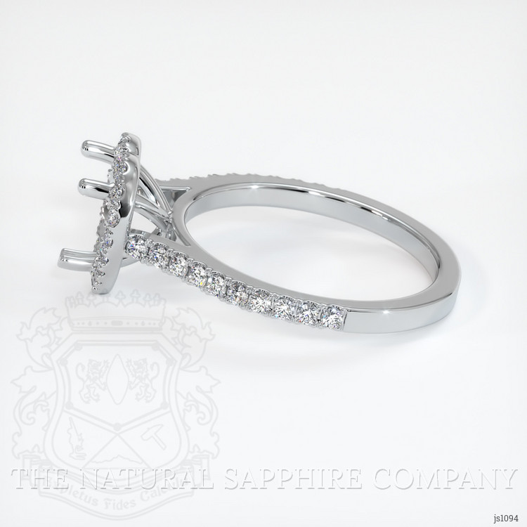 10K White Gold Pave Ring Setting
