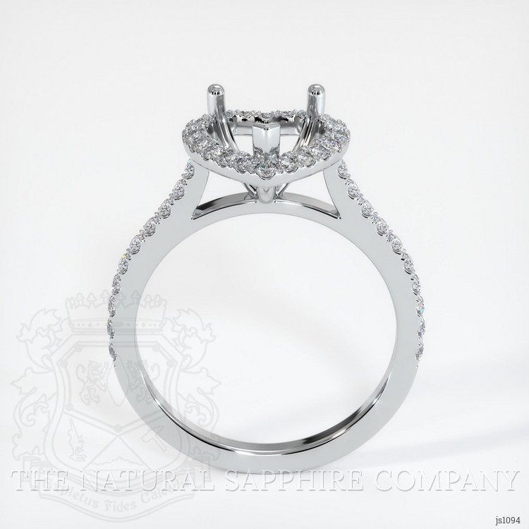 10K White Gold Pave Ring Setting