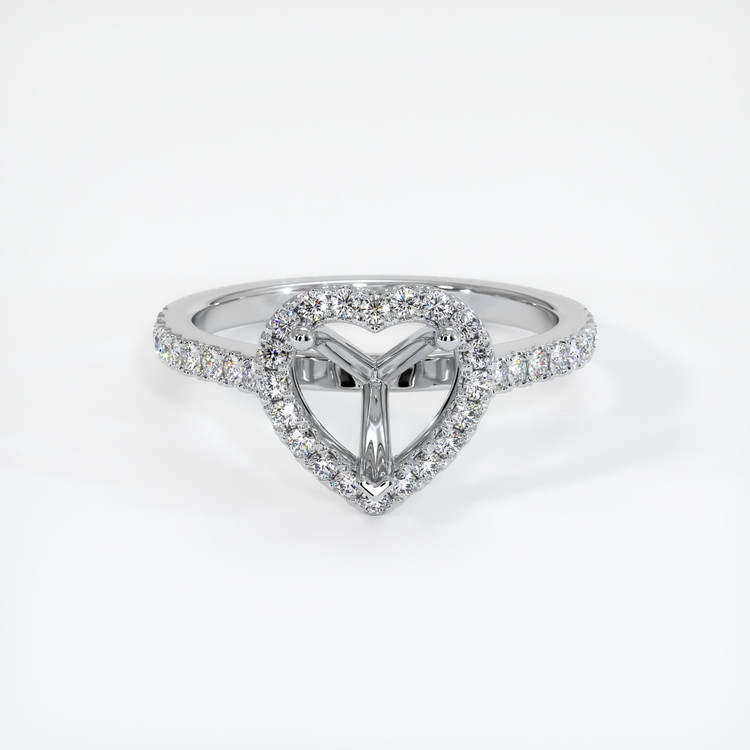18K White Gold Pave Ring Setting