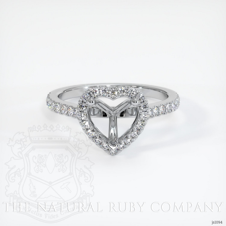 18K White Gold Pave Ring Setting