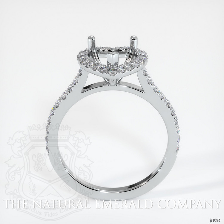 18K White Gold Pave Ring Setting
