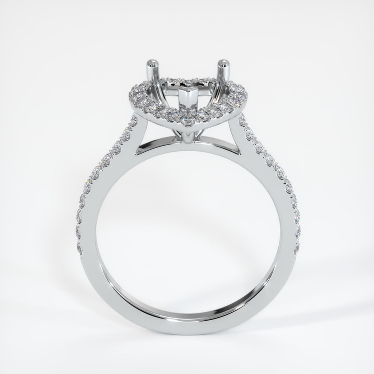 18K White Gold Pave Ring Setting