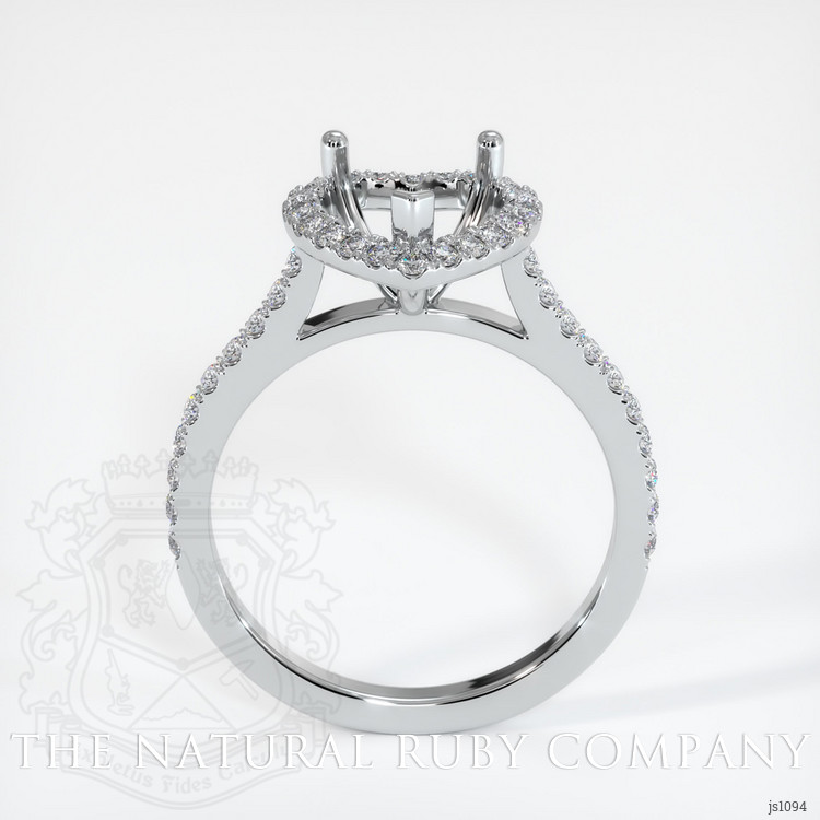 18K White Gold Pave Ring Setting