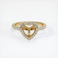 10K Yellow Gold Pave Ring Setting Image