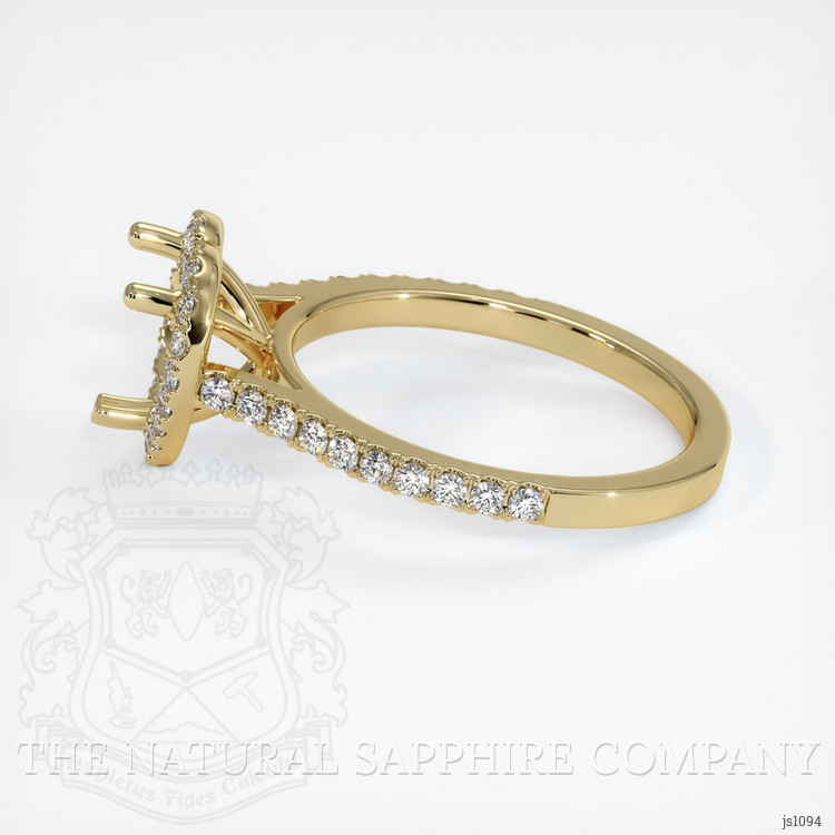 10K Yellow Gold Pave Ring Setting