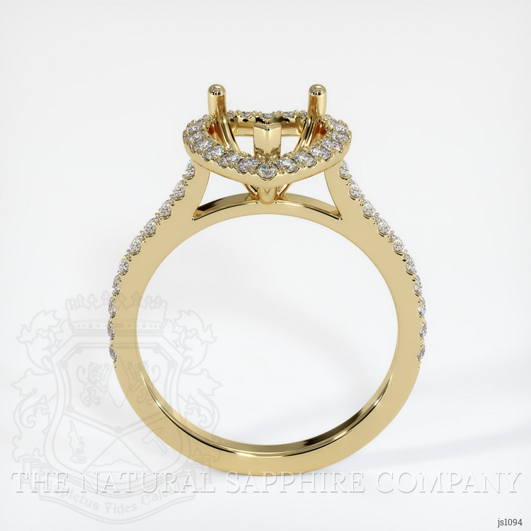 10K Yellow Gold Pave Ring Setting