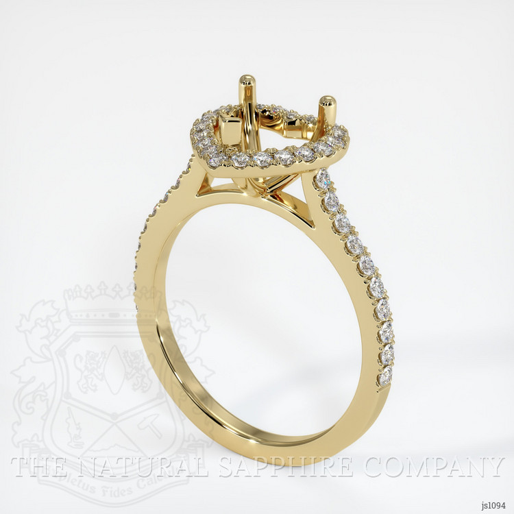 14K Yellow Gold Pave Ring Setting