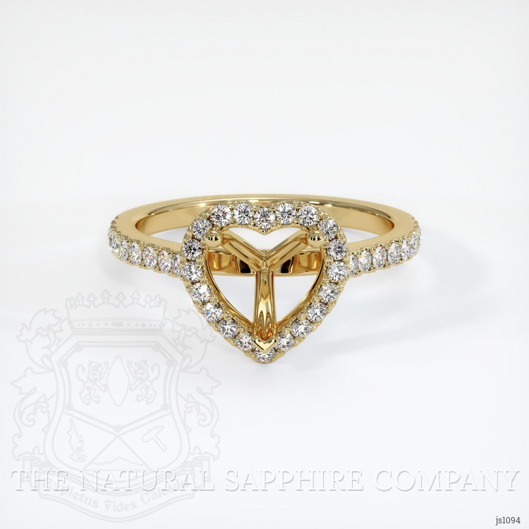 14K Yellow Gold Pave Ring Setting