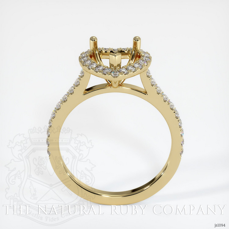 14K Yellow Gold Pave Ring Setting