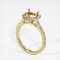 18K Yellow Gold Pave Ring Setting Video