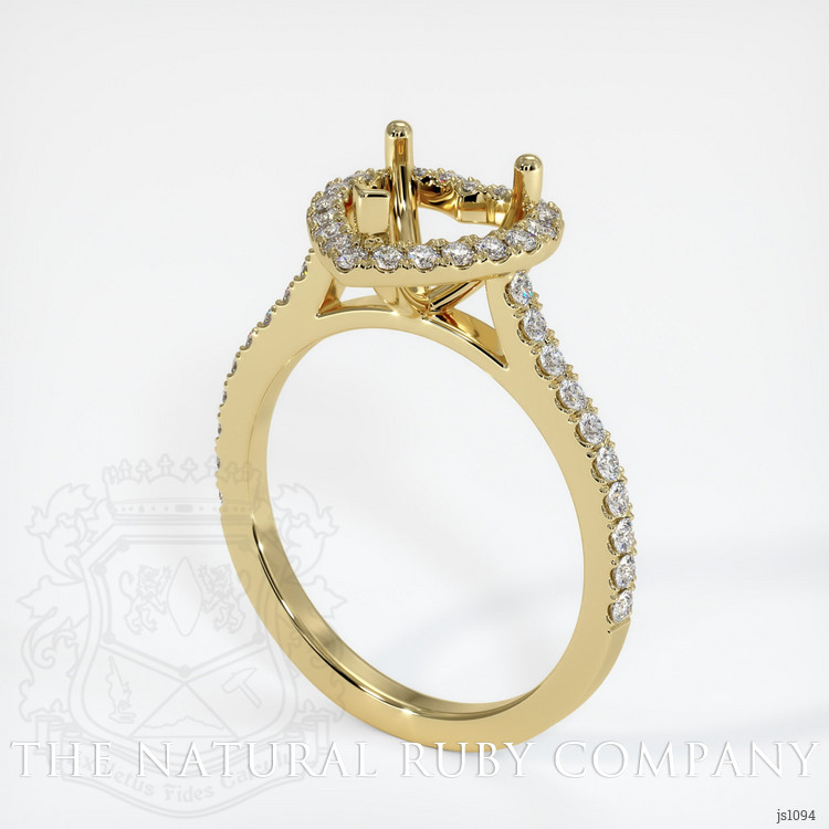 18K Yellow Gold Pave Ring Setting