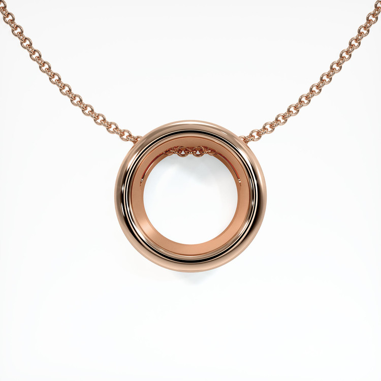 14K Rose Gold Bezel Pendant Setting