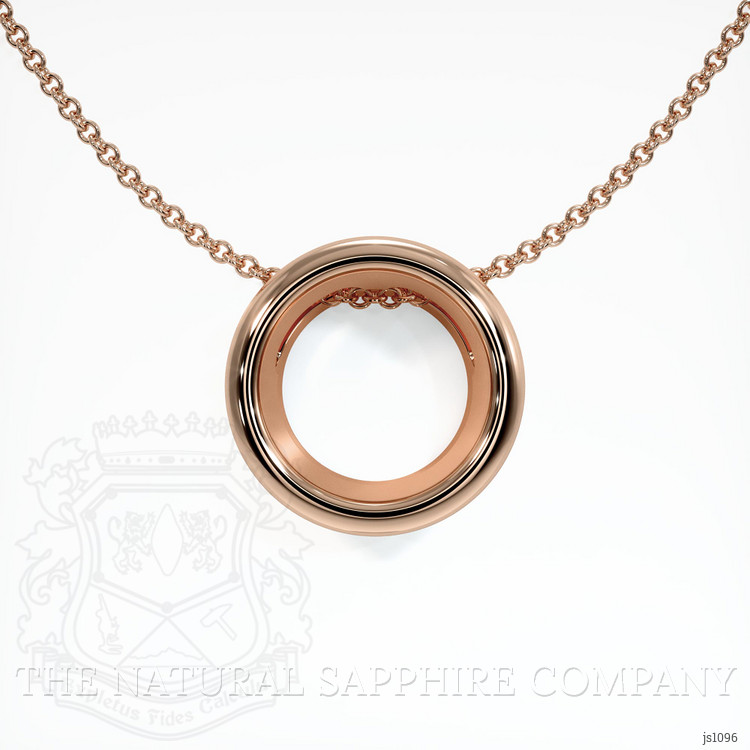 14K Rose Gold Bezel Pendant Setting
