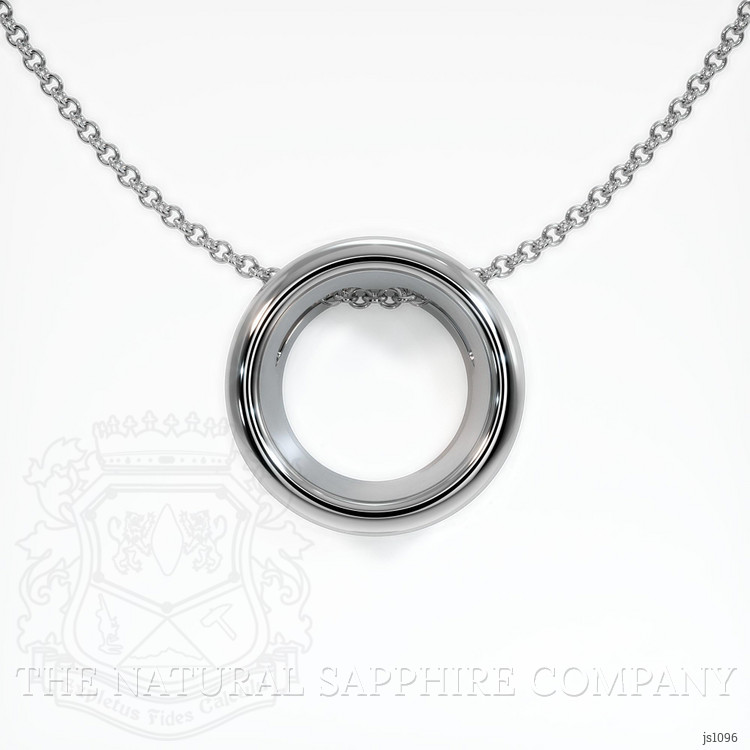 10K White Gold Bezel Pendant Setting