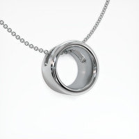 10K White Gold Bezel Pendant Setting Image