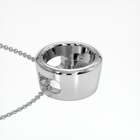10K White Gold Bezel Pendant Setting Image