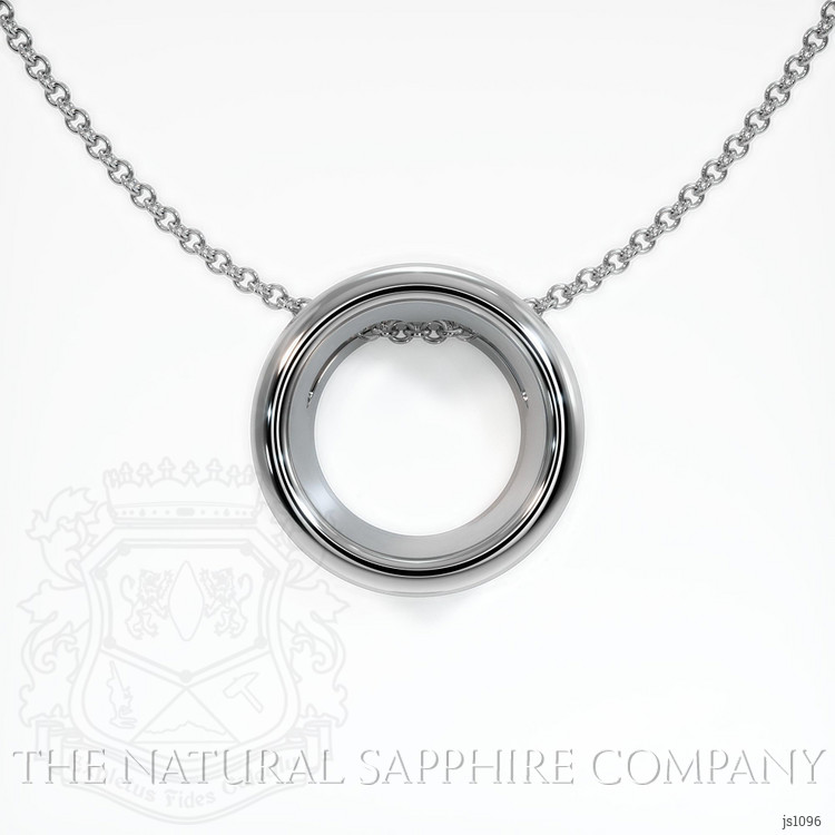 14K White Gold Bezel Pendant Setting