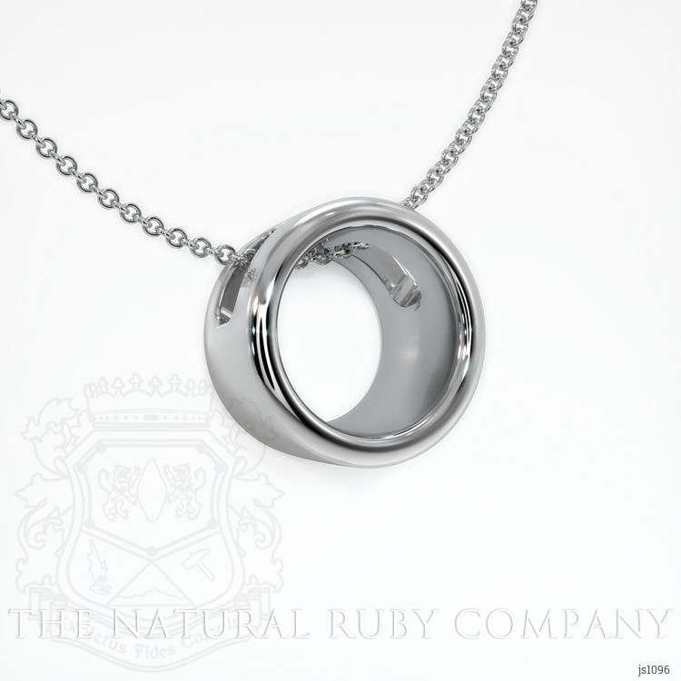 14K White Gold Bezel Pendant Setting