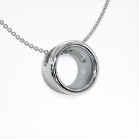 18K White Gold Bezel Pendant Setting Image