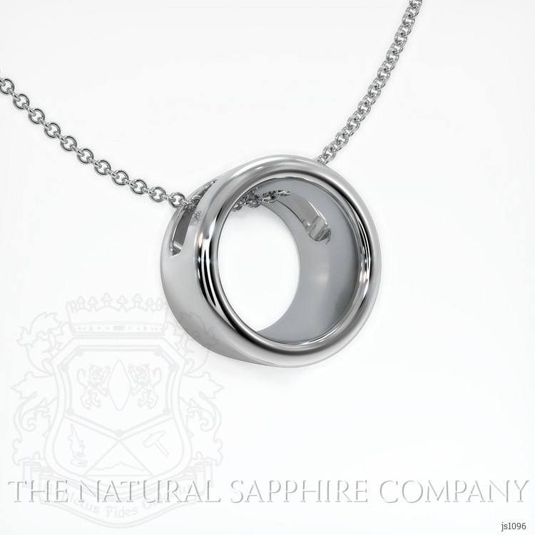 18K White Gold Bezel Pendant Setting