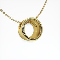 10K Yellow Gold Bezel Pendant Setting Image