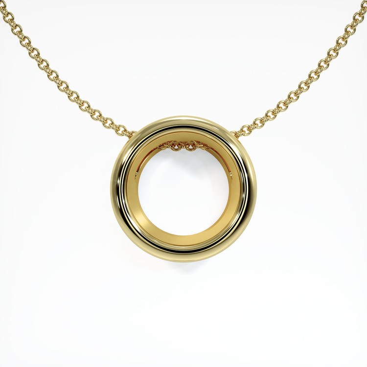 14K Yellow Gold Bezel Pendant Setting