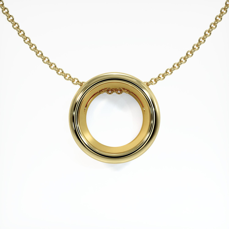 18K Yellow Gold Bezel Pendant Setting