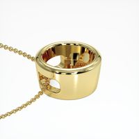18K Yellow Gold Bezel Pendant Setting Image