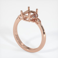 14K Rose Gold Pave Ring Setting Video