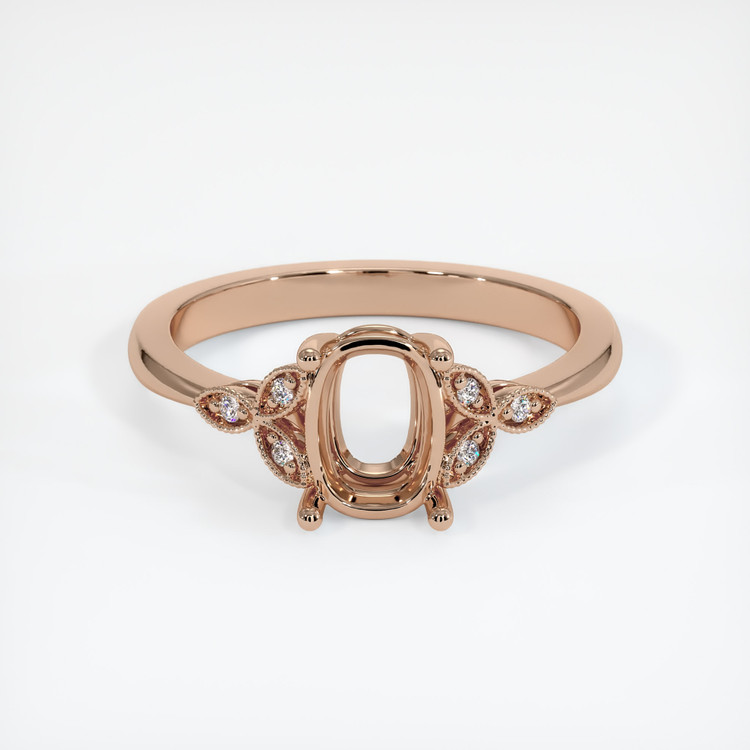 18K Rose Gold Antique Style Ring Setting