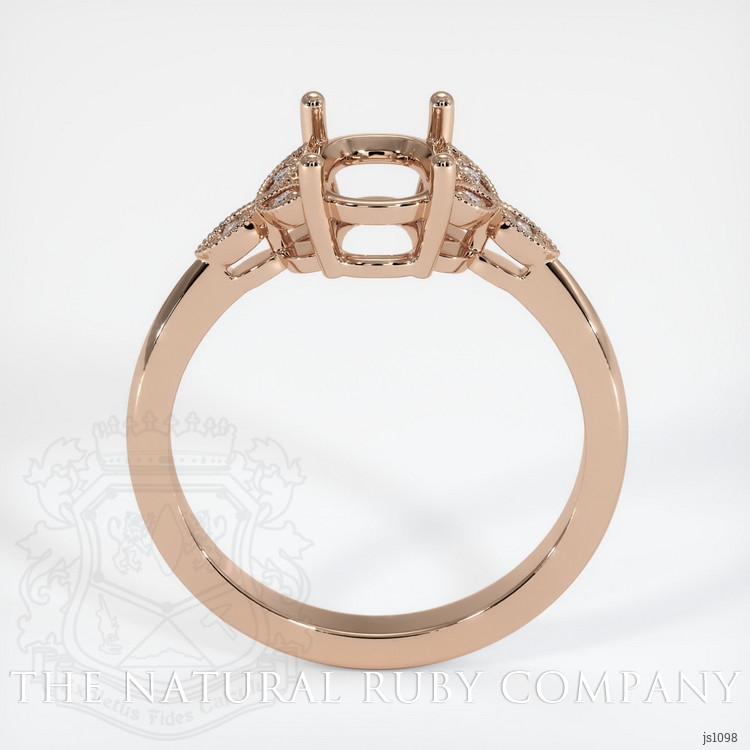 18K Rose Gold Pave Ring Setting