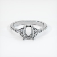 14K White Gold Antique Style Ring Setting Image