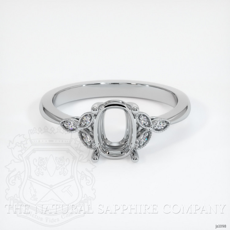 14K White Gold Antique Style Ring Setting