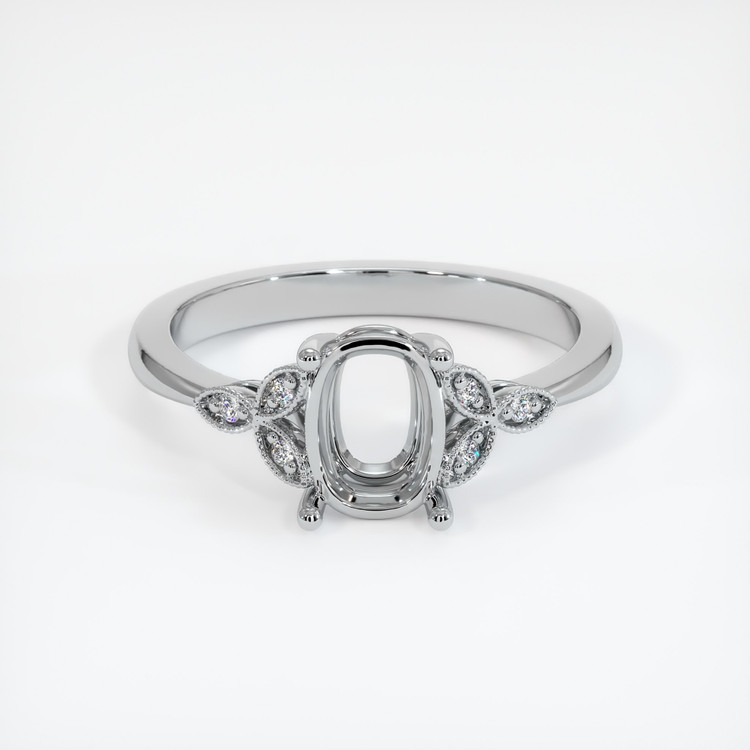 14K White Gold Antique Style Ring Setting