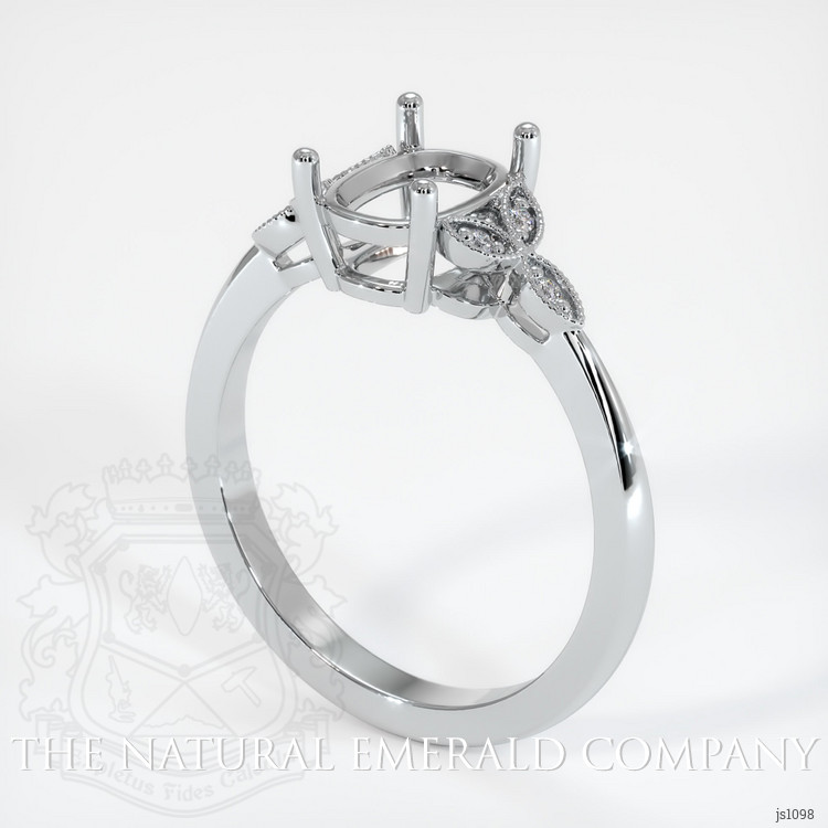 18K White Gold Pave Ring Setting