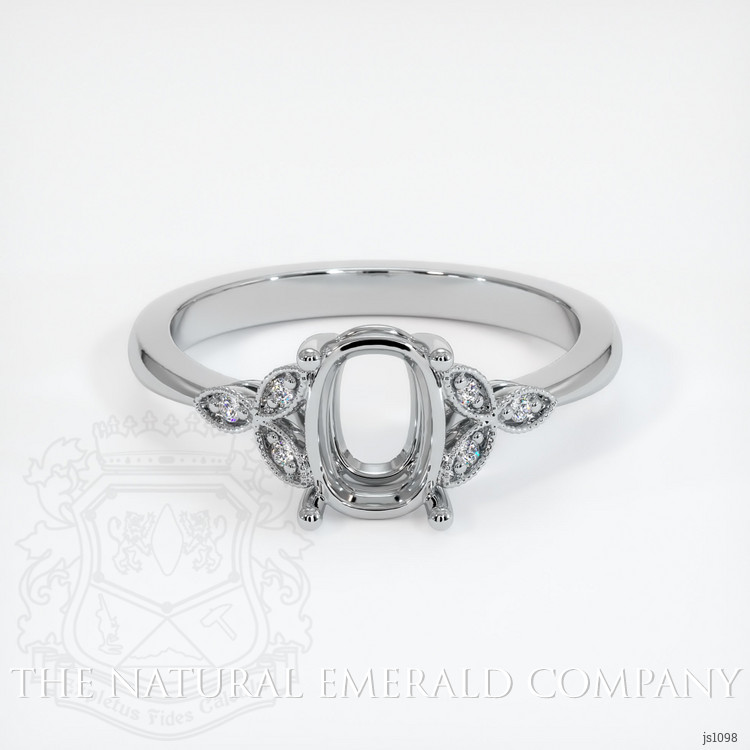 18K White Gold Pave Ring Setting